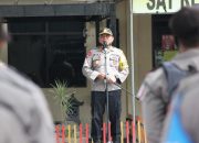 230 Personil Polres Palu dan BKO Polda Sulteng Apel Pembekalan Pengamanan TPS