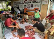PT CPM Distribusi 21 Ekor Hewan Kurban, salah satunya Penyembelihan di Sekretariat Rumah Jurnalis Palu
