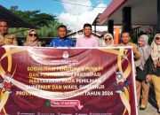 KPU Sulteng Kenalkan Pemilukada Dengan Konvoi, Bagi Bunga dan Coklat