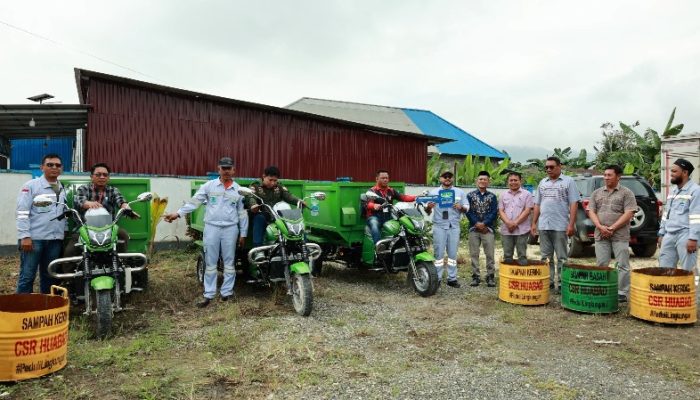 PT Huabao Donasi Motor Sampah, Kontainer dan Bak Hingga Tanam Mangrove di Desa Lingkar Tambang