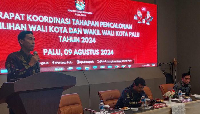 KPU Palu Rakor Bersama Stakeholder Bahas Tahapan Pencalonan Wali Kota