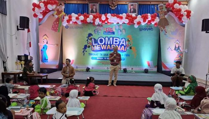 BI Sulteng Gelar Lomba Mewarnai Tingkat TK dan SD, Kenalkan Pesan Cinta dan Bangga Rupiah