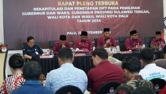 DPT Kota Palu Pilkada 2024 ditetapkan Sebanyak 274.293