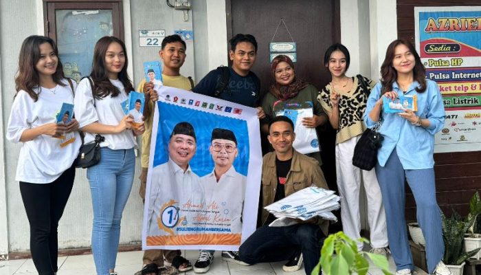 Relawan Banuata dan Influencer Door to Door Kampanyekan Program Pasangan BerAmal