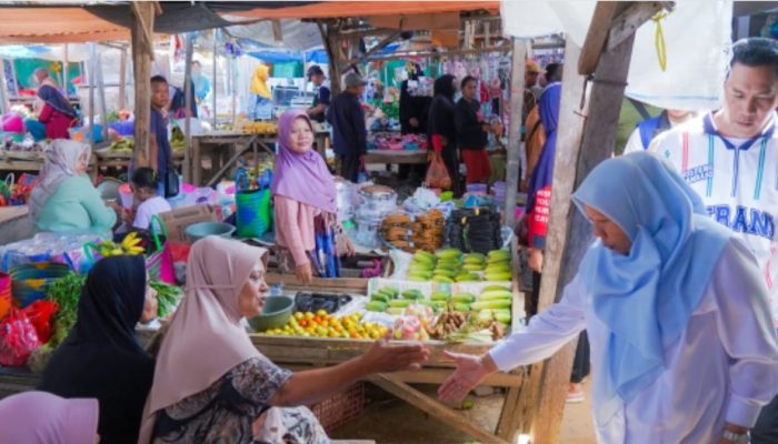 Blusukan di Pasar Lasoani, dr Reny Lamadjido: Pasar Bangkitkan Ekonomi Lokal