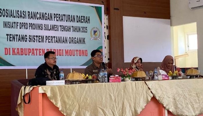 DPRD Sulteng Sosialisasikan  Ranperda Sistem Pertanian Organik di Parimo