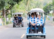 Ke Pagimana, Anwar Hafid Diarak Puluhan Bentor dan Disambut Meriah