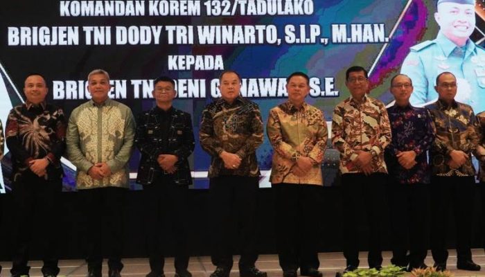 Pisah Sambut Danrem 132 Tadulako dihadiri Wakil Pjs Gubenur Sulteng dan Gubernur Yang Sedang Cuti Kampanye