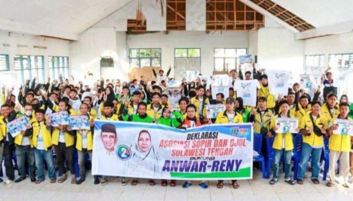 Komunitas Sopir dan Ojol Sulteng Nyatakan Dukung Anwar-Reny