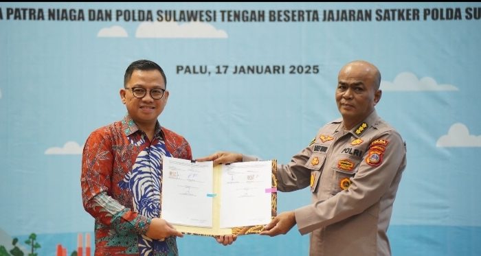 Pertamina Patra Niaga dan Polda Sulteng Tandatangani Perjanjian Penyediaan BBM dan Pelumas 2025