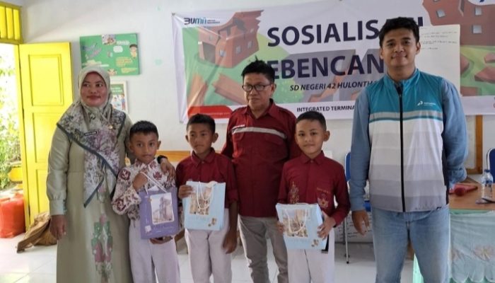 Bulan K3, Pertamina Patra Niaga Sulawesi Sosialisasi Kebencanaan di SDN 42 Gorontalo