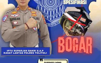 Balap Liar dan Knalpot Brong, Akan Jadi Fokus Utama Kasat Lantas Baru Iptu Suparjan Bakri 