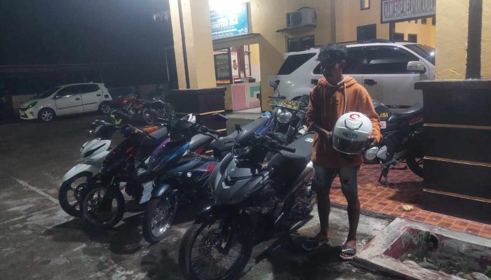 Polsek dan Koramil Baolan Sikat Balap Liar, Motor Berknalpot Brong Diamankan
