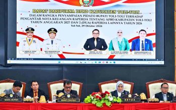 Bupati Sampaikan Pengantar Nota Keuangan APBD 2027 dalam Rapat Paripurna DPRD Tolitoli