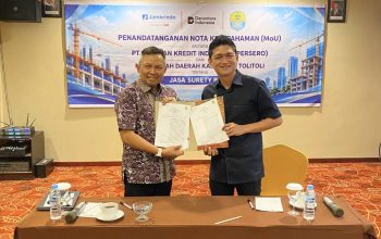 Wabup Besar Bantilan Hadiri Penandatanganan MoU Pemkab Tolitoli dan Jamkrindo
