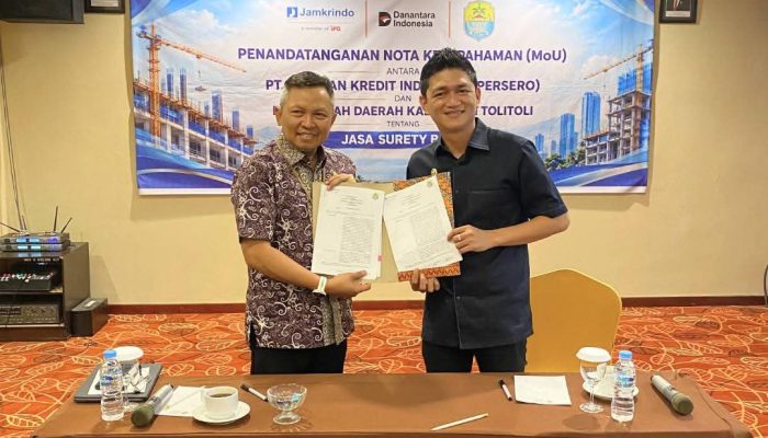 Wabup Besar Bantilan Hadiri Penandatanganan MoU Pemkab Tolitoli dan Jamkrindo